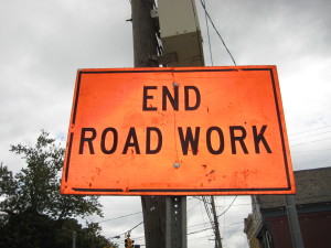 road work sign