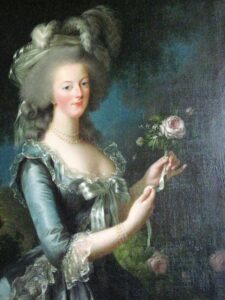 marie antoinette portrait with rose