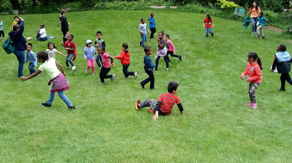 students outdoors